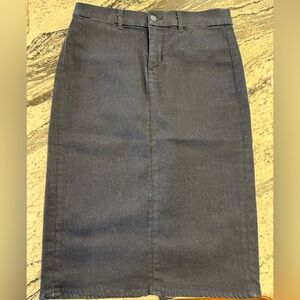 J Brand Willa Pencil Shirt with Slit in Back size 28 in color Inkwell